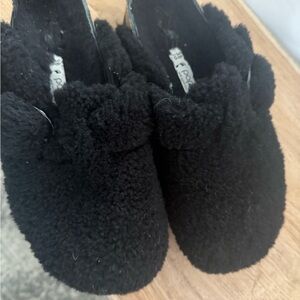 Papillio Black Fuzzy Mules